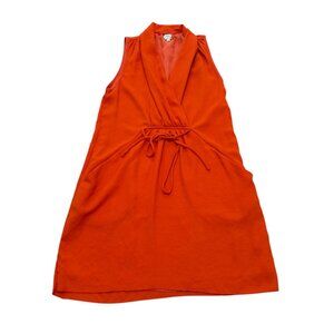Women’s Wilfred Orange Sleeveless Wrap-Style Dress 2010s